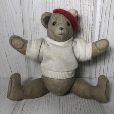 Toy Works 1984 Michael Hague Teddy Bear Sweater Beret 6