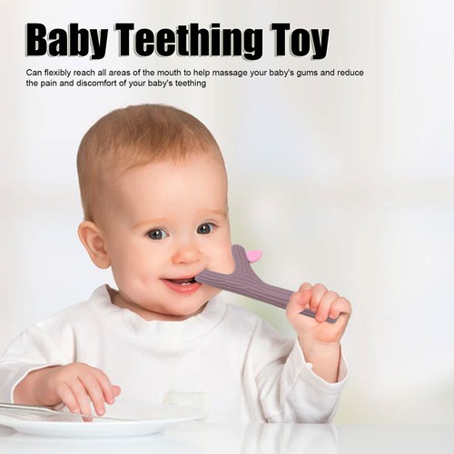 4Pcs Baby Teething Toy Hollow Tube Food Grade Silicone Teether Chew Straw St NY9 - Picture 16 of 23