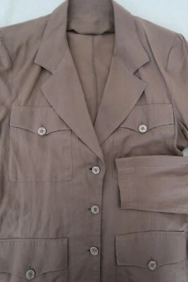 True VINTAGE Original 80er Jacke Gr.36 Safarijacke Blazer braun Baumwollmischung - Bild 1 von 4