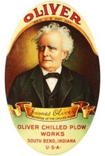 Oliver Chilled Plow Works, James Oliver Pic NEW Sign 18" Tall Diecut USA STEEL