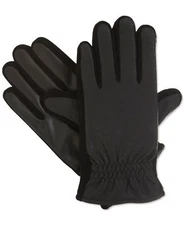 $125 Isotoner Mens Black Thermaflex Leather Smartouch Nappa Winter Warm Gloves M