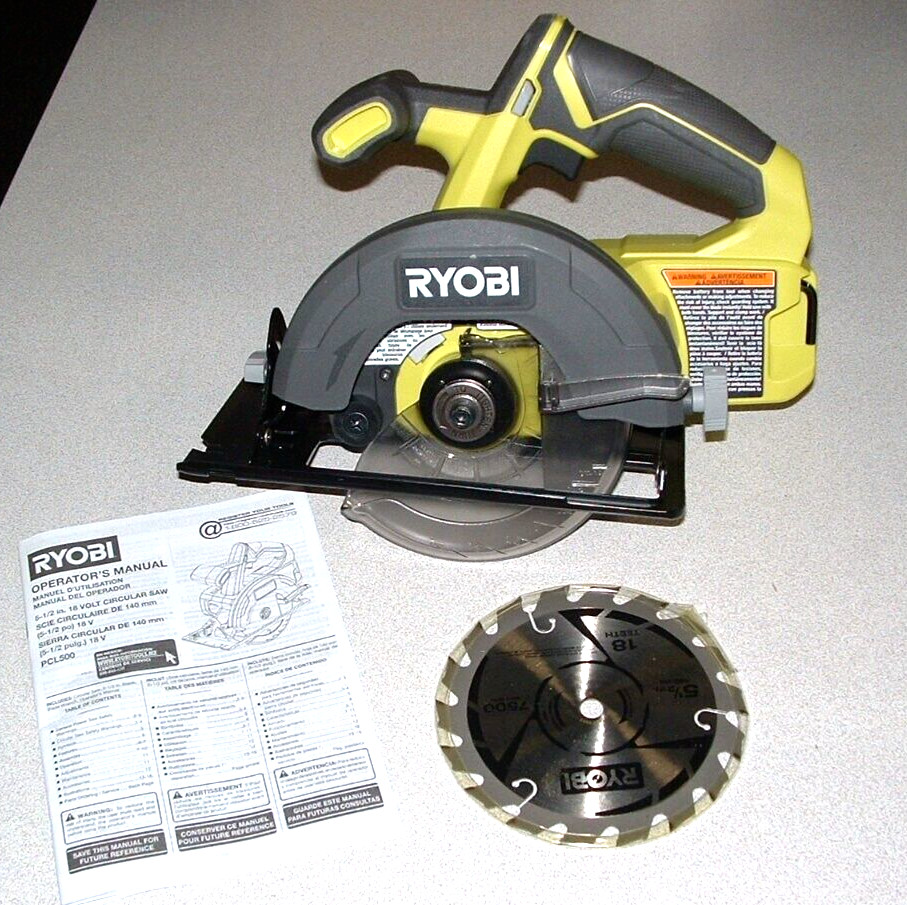 RYOBI 18V Cordless 5 1/2" Circular Saw PCL500, 18 Volt w/ blade