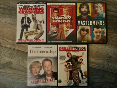 Owen Wilson (5) DVD Set - Wedding Crashers, Masterminds, Starsky & Hutch 