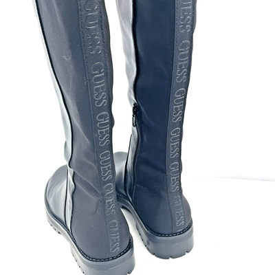 GUESS Analin Zip Riding Boots Women's Size 7M Black Over The Knee