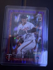 2025 Topps Chrome - Zebby Matthews, Zebby Matthews #277 Purple Refractor /250 
