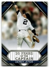 2020 Topps Update 20 Years of The Captain Blue Derek Jeter New York Yankees