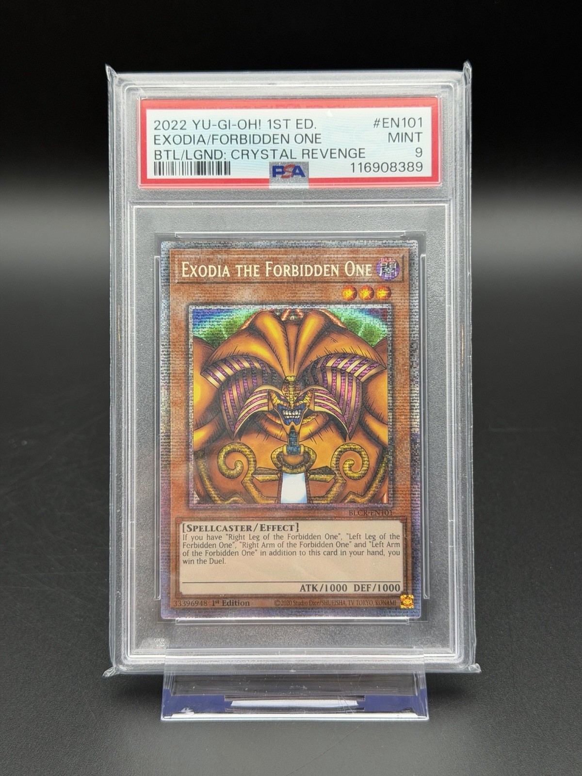 Yu-Gi-Oh! Exodia Forbidden One Complete PSA 9 Set BLCR 1st Ed Crystal Revenge view 3