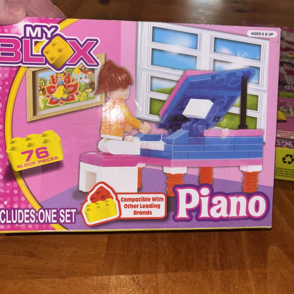 New My Blox Building Blocks 75pc  Studio 76 pc Piano 21 Pc  Vanity Dining - Image 3 of 4