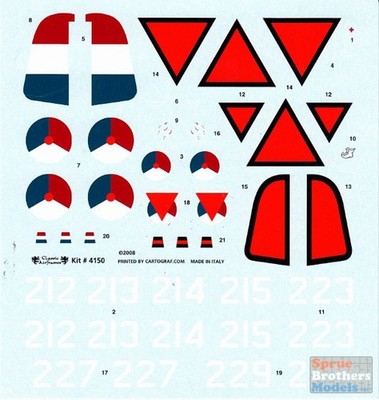 CAFD4150D 1:48 Classic Airframes Decals - Fokker D.XXI #4150D