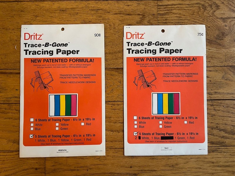 Vintage Dritz Dressmaker Tracing Paper 2-Pack | NOS Sewing Transfer Sheets