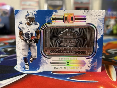 #ad 2025 Impeccable— .999 Fine Silver Troy Ounce Bar —Calvin Johnson 35 —Detroit $300.83