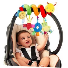 Spiral Car Seat  Stroller Activity Toy - Baby Sensory Toys Soft Car Seat Toy