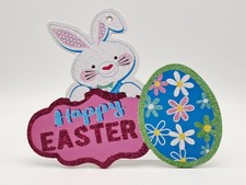 Hanging Decor Happy Easter Sign/ Easter/Home Decor/ DIY Craft Set Of 2