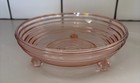 VINTAGE PINK MANHATTAN ANCHOR HOCKING 3-FOOTED CANDY DISH 1938-1943 — photo 1