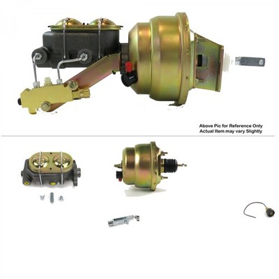 1967-69 Chevy Camaro FW Mount Pwr 7'' Dual Diaphragm Brake Booster Kit Drum/Drum 