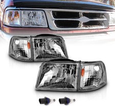 Replacement Halogen Headlights and Corner Set for 93-97 Ford Ranger Pickup Truck