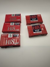 Lot Of 5 NEW SONY HI8, Three 120 Tapes, 2 60 Tapes. MADE IN JAPAN.