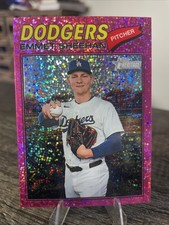 Emmet Sheehan - 2026 Topps Heritage #178 Blaster Exclusive PINK SPARKLE Parallel