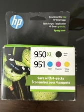 HP Original 951 Cyan, Magenta, Yellow / 950XL Black Ink Cartridges (4-Pack)