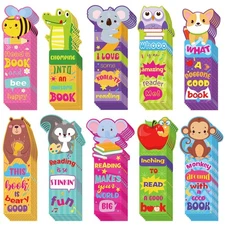 60 Pcs Funny Scented Bookmarks for Kids Animals Assorted Theme Scratch and Sn...