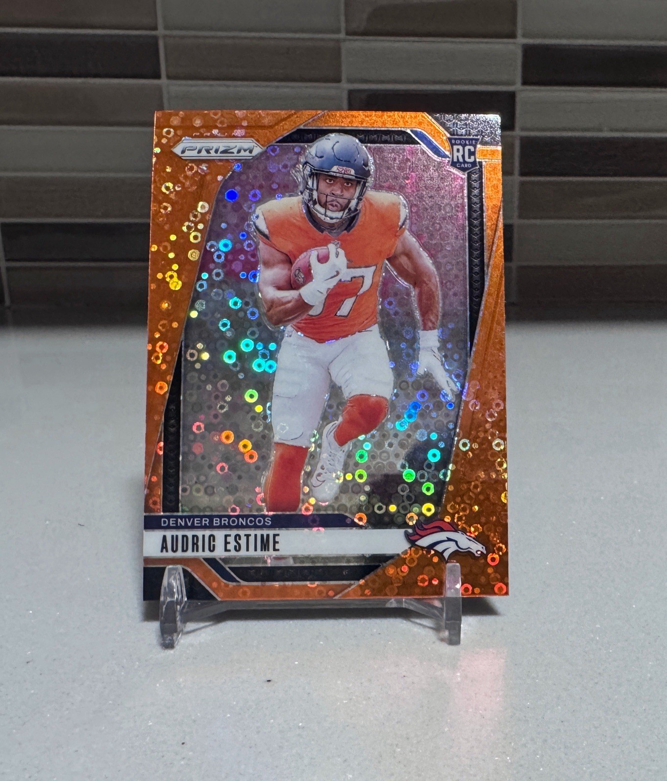 2024 Panini Prizm - Rookies Audric Estime #306 Disco Prizm (RC)