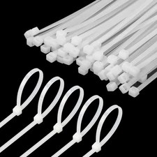 6 Inch White Zip Tie 1000 PCS, 18 Lbs - Small to Medium Zip Tie, Nylon PA66 UV