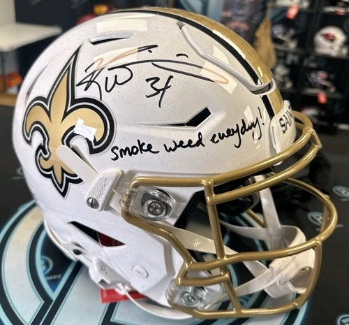 Ricky Williams Signed Speedflex New Orleans Saints S.W.E.D Inscription!!