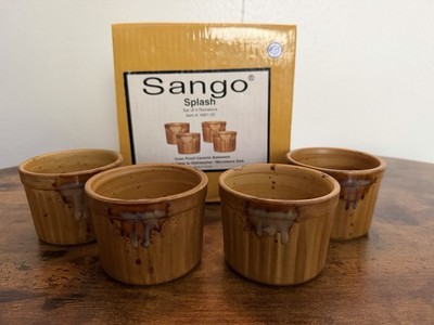New! Sango Splash 4951 Ramekins Set Of 4