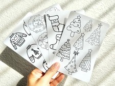 Color Your Own Christmas Stickers