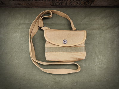 #ad US WW1 Canvas Shotgun Shell Ammunition Pouch Marked JTamp;L 1918 Holds 32 12 Gauge $49.99
