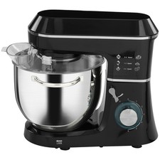 HOMCOM Planetaria 6 Velocità 1400W 7L, Gancio Impastatore, Frusta e Sbattitore