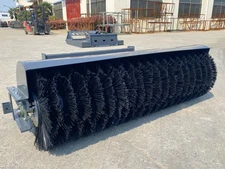 AGT 72" Angle Broom Hydraulic Skid Steer Broom Attachments Angle Sweeper Loaders