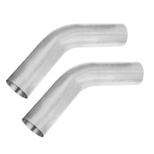 2.5 45 Degree Exhaust Mandrel Bend Pipe Stainless Steel 2 Pcs