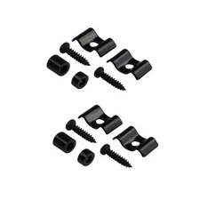 4PCS/2 Sets Black Guitar String Trees Retainer Guides for Guitar Bass w/ Screws