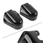 Black Bar Shield Rear Axle Covers Swingarm Cap Fit Harley Softail FLSTN 2008 up
