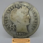 1916 Barber Silver Dime, 90% Silver - #C52269NQ