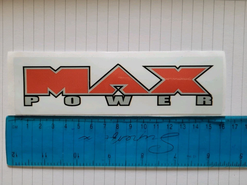 Max Power magazine Decal Sticker retro old school decals stickers 2000 font