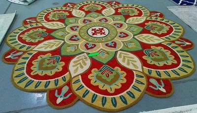 RED TAUPE 10'-0'' x 10'-0'' Broken Thread Rug Reduced Price 1172797112 NOV604Q-10R