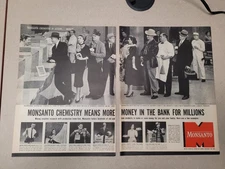 1957 VTG Original Magazine Ad MONSANTO 2PG Chemistry Means More Money