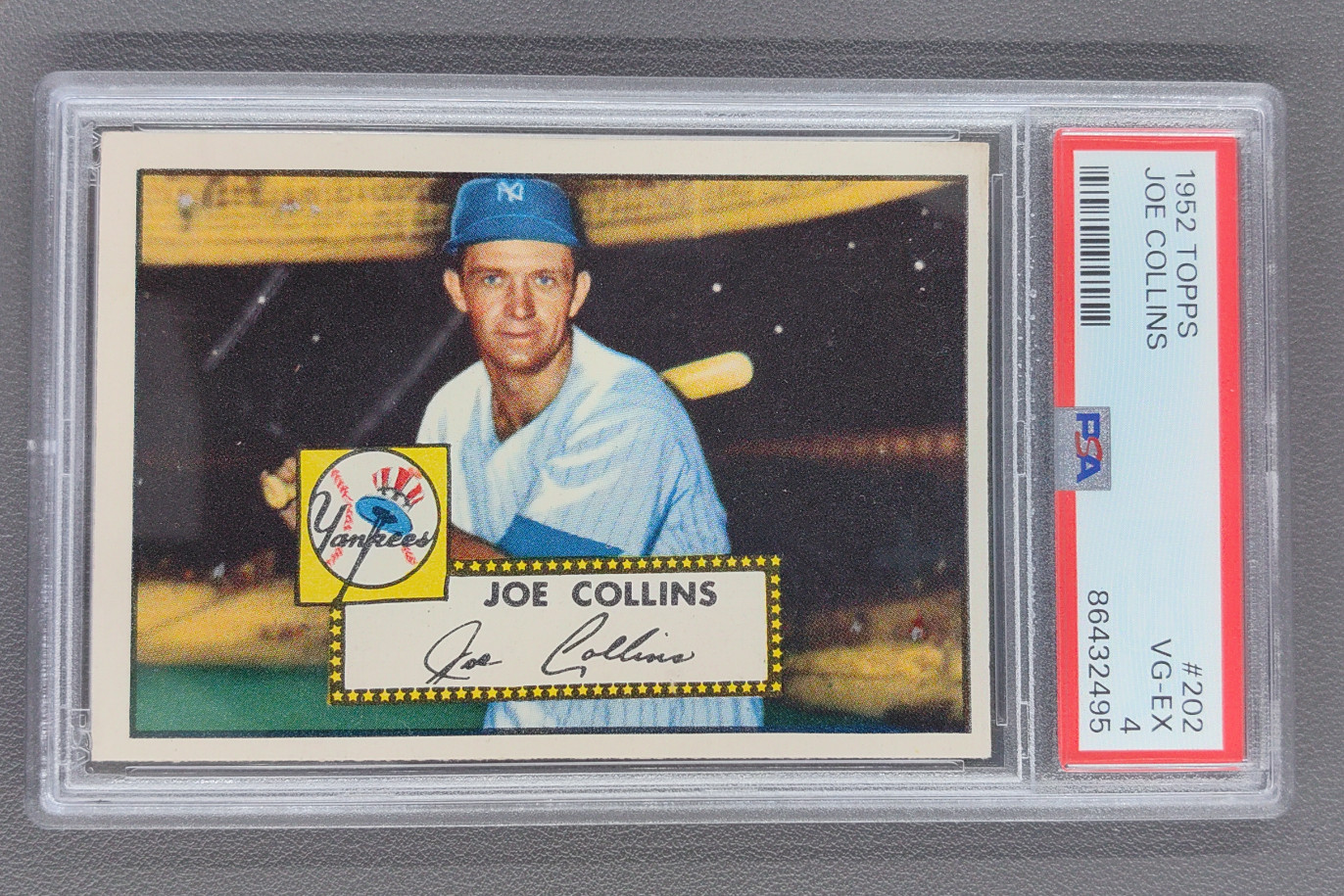 1952 Topps Joe Collins #202 PSA 4 New York Yankees