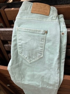 Zara Basic Hose, Gr.38, lindgrün, neuwertig