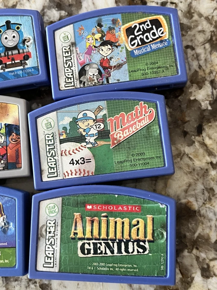 Leapster Leap Frog 6 Game Lot Thomas & Friends Rock The World Animal Genius - Image 3 of 3