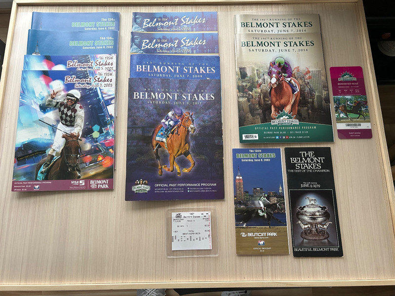 Belmont Stakes Official Programs Lot of 12 programs plus additional items