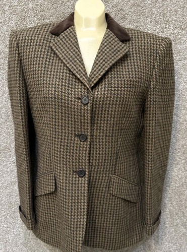 Lauren Ralph Lauren Womens Silk Wool Houndstooth Blazer Jacket Size 8 Career - Picture 13 of 14