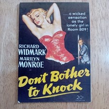 Don't Bother To Knock. Marilyn Monroe. Film Promotional Postcard 1952