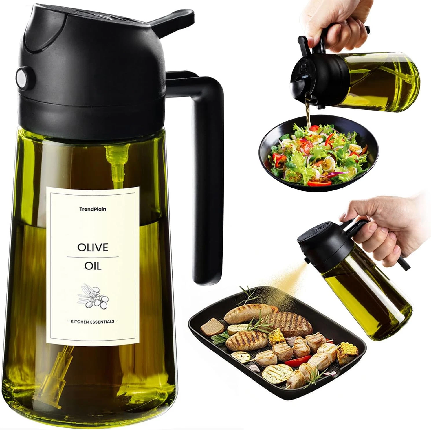 - Original 16Oz/470Ml Olive Oil Dispenser Bottle for Kitchen Gadgets and Air Fry