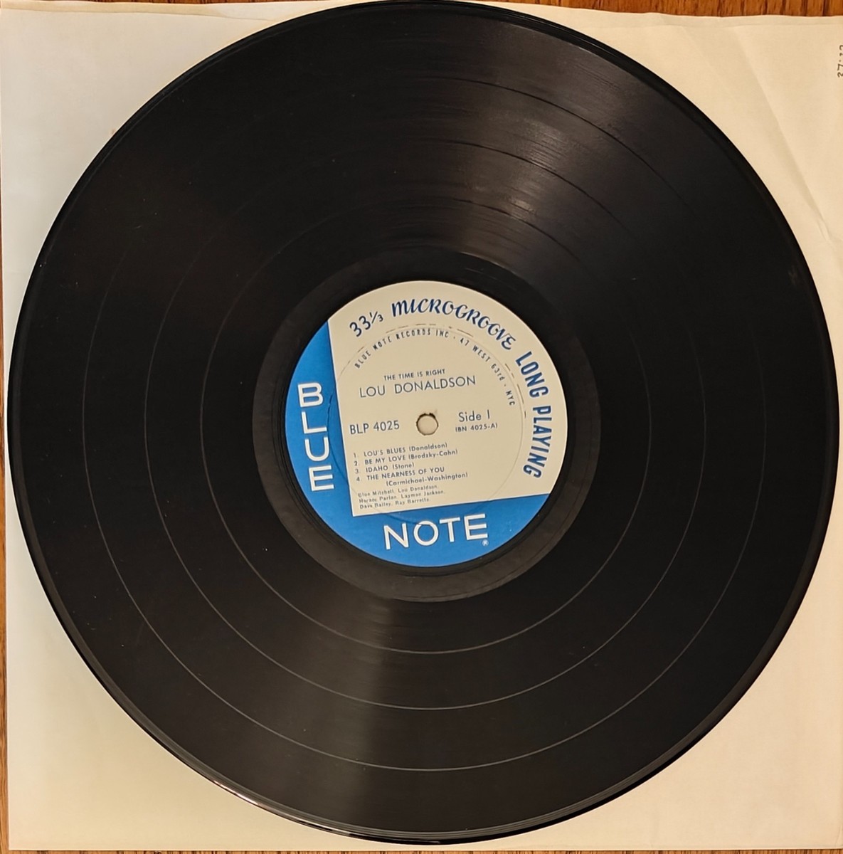 The Time Is Right by Lou Donaldson Vinyl, Original 1960 Press w/
