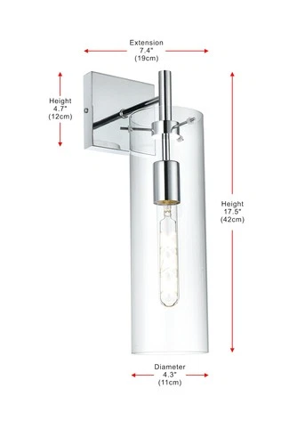 Elegant Lighting LD2362 Savant 18" Tall Bathroom Sconce - Gold - Picture 2 of 12