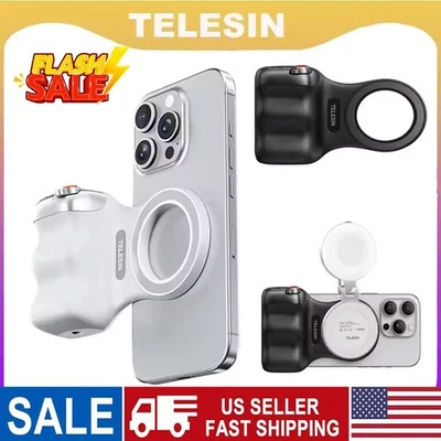 Telesin Magnetic Phone Camera Shoot Hand Grip Phone Holder w/ BT Remote Control