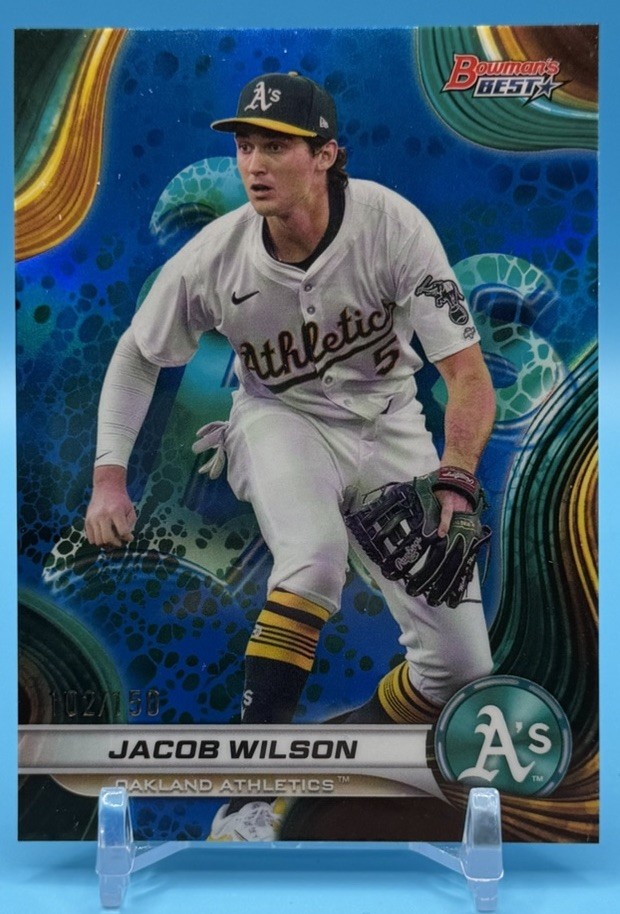 2024 Bowman's Best - Top Prospects Jacob Wilson #TP-16 Blue X-Fractor /150 (RC)